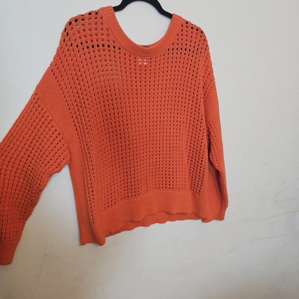 Old Navy Womens Sweater Size 2X Oversized Open Knit Wool‎ Blend Comfy Coastal